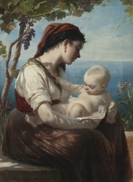 Young Mother and her Child av Elisabeth Jerichau Baumann