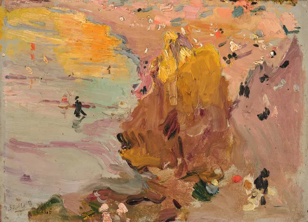 Beach of Biarritz av Joaquín Sorolla