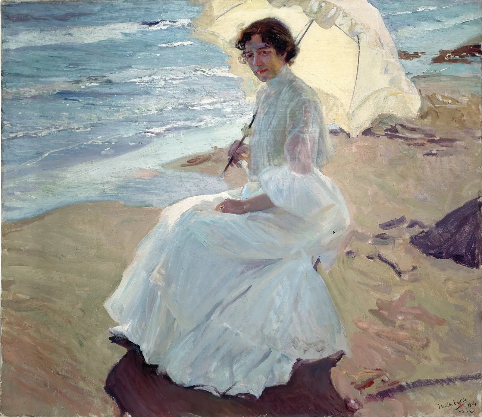 Clotilde on the Beach av Joaquín Sorolla