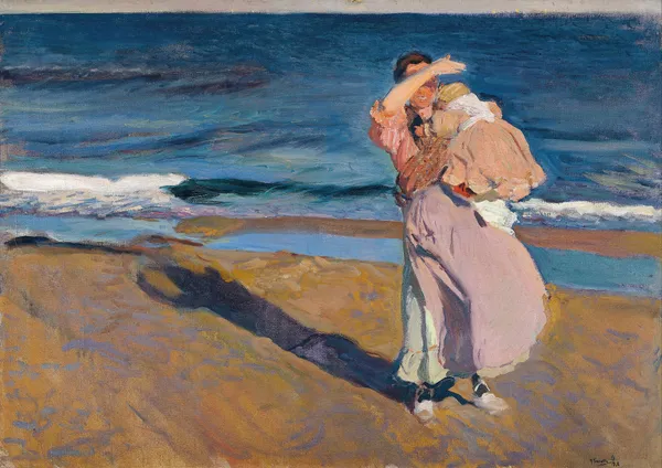 Fisherwomen with her son av Joaquín Sorolla