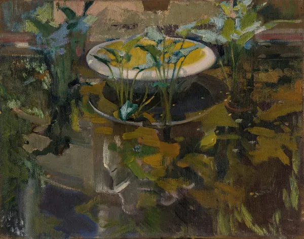 Jardin De La Casa Sorolla; Reflejo En ‘Fuente De Las Confidencias’ (Garden At The Artist’S House; Reflections In The Fountain Of Confidences) av Joaquín Sorolla