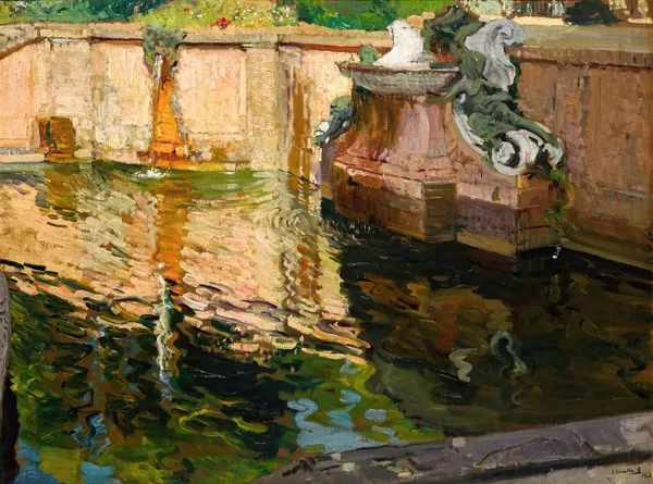 La Fuente De Los Caballos, La Granja (The Horses Fountain, La Granja) av Joaquín Sorolla