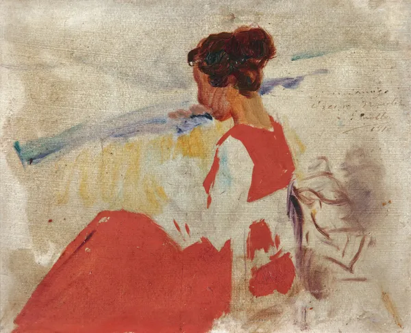 Sketch For Genoveva Segurola, Zarauz av Joaquín Sorolla
