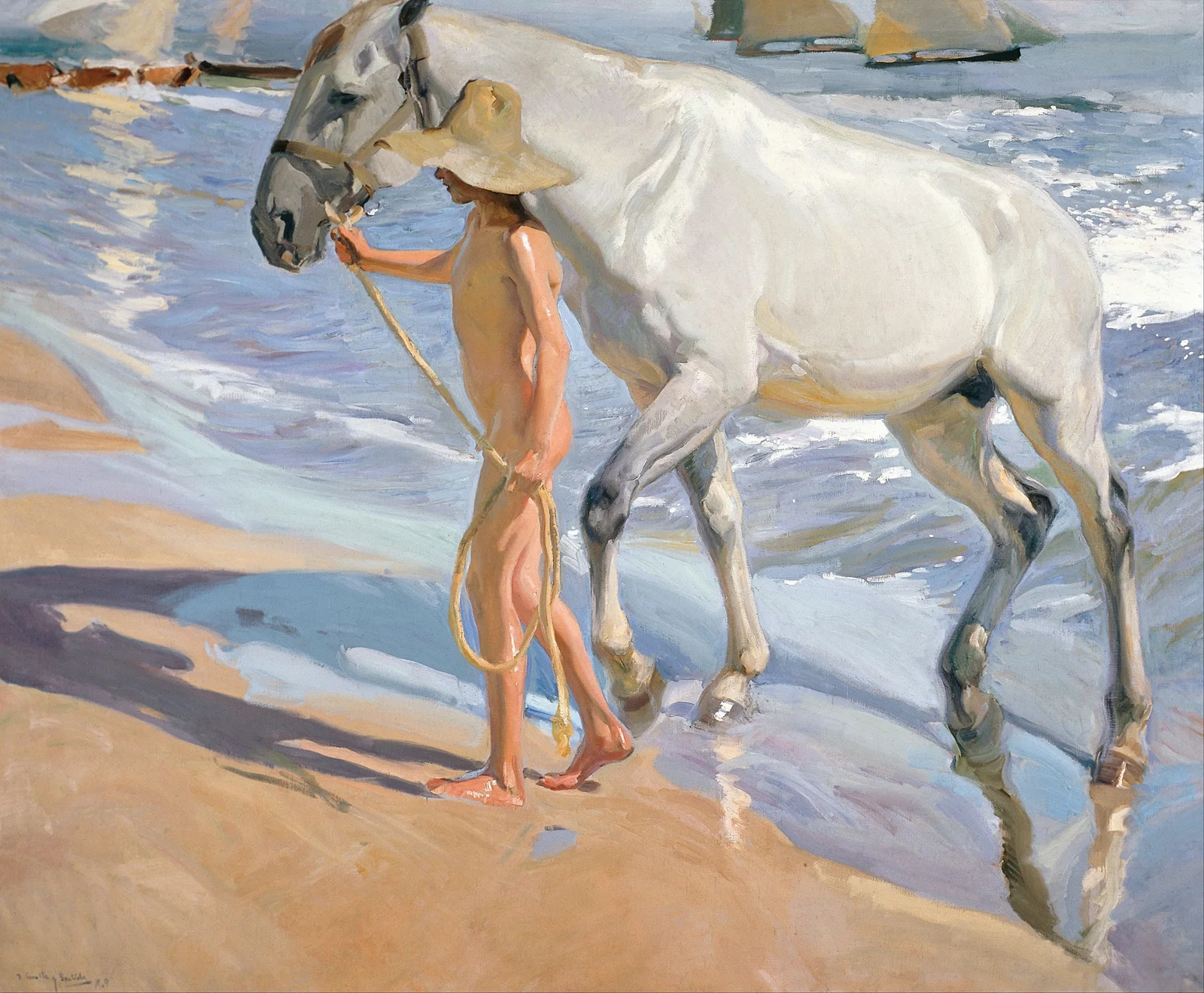 The Horse’s Bath av Joaquín Sorolla