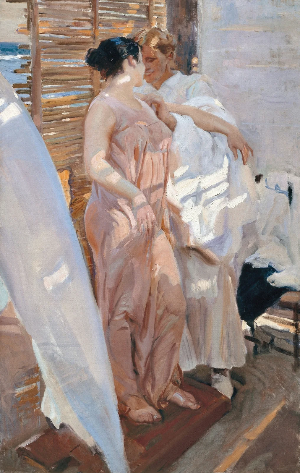 The Pink Robe av Joaquín Sorolla