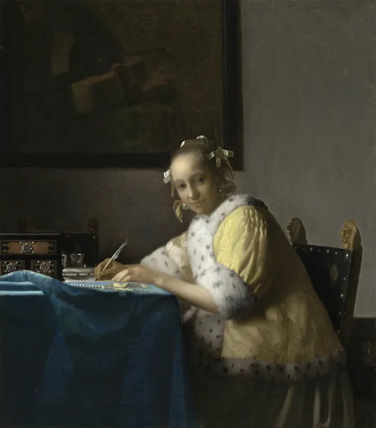 A Lady Writing av Johannes Vermeer