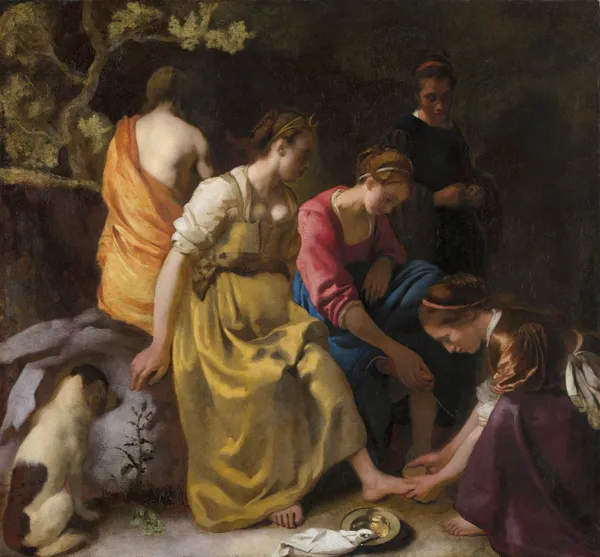 Diana and Her Nymphs av Johannes Vermeer