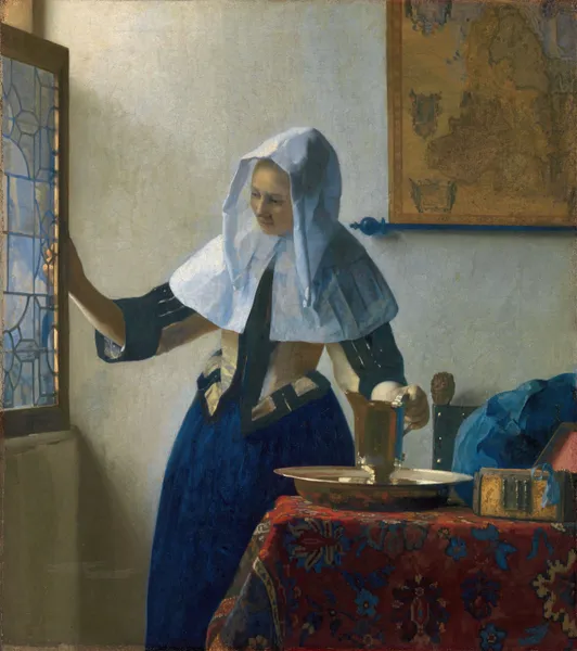 Young Woman with a Water Pitcher av Johannes Vermeer