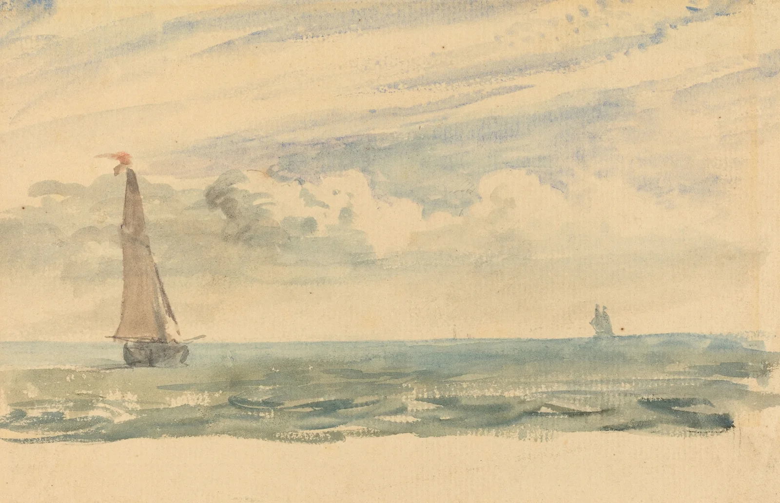 A Seascape with Two Sail Boats av John Constable