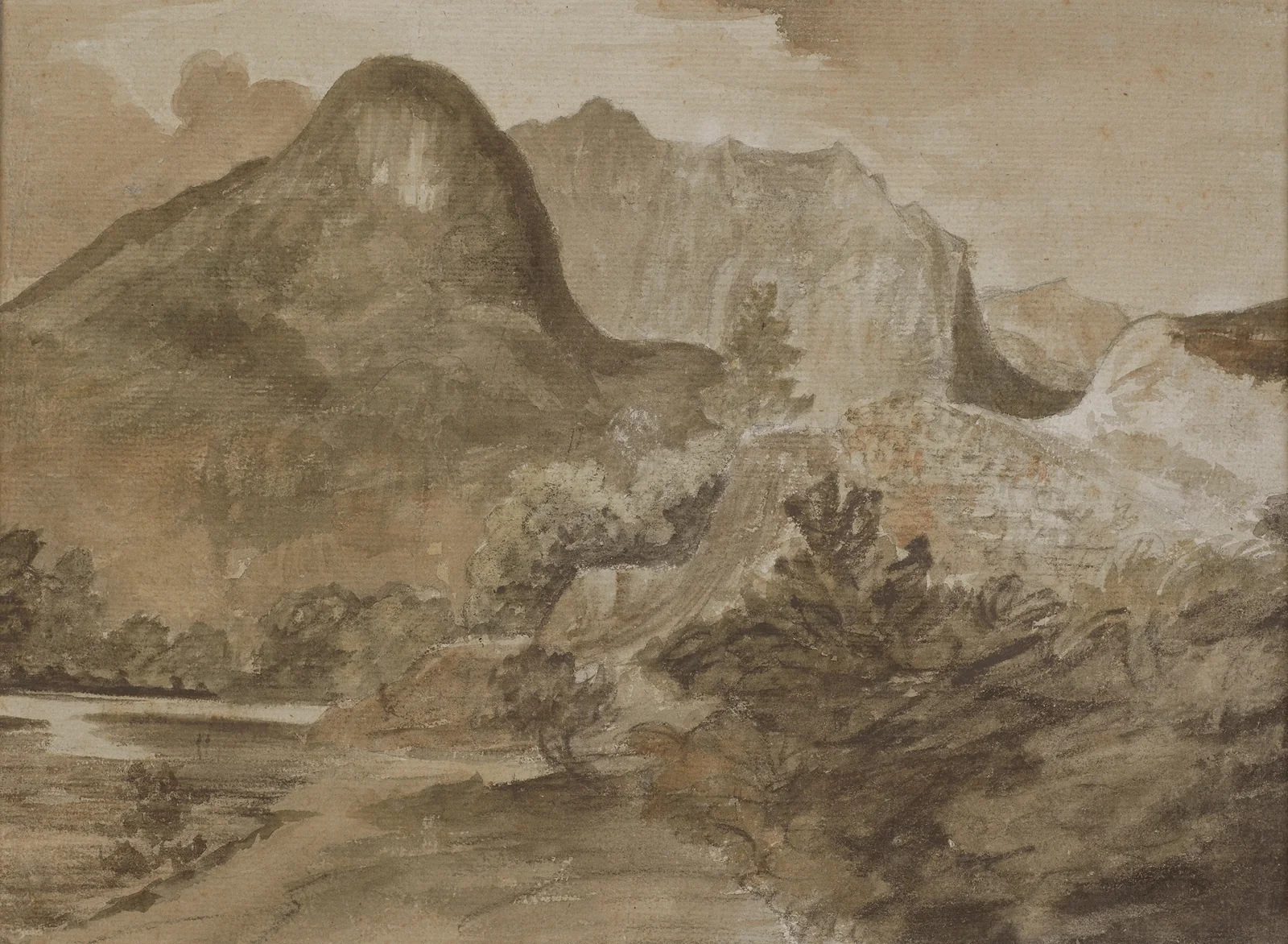 Castle Crag, Borrowdale av John Constable