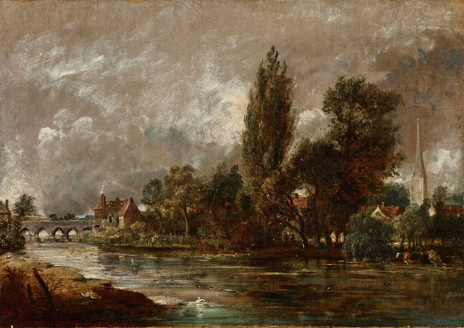 Harnham Bridge, Salisbury av John Constable