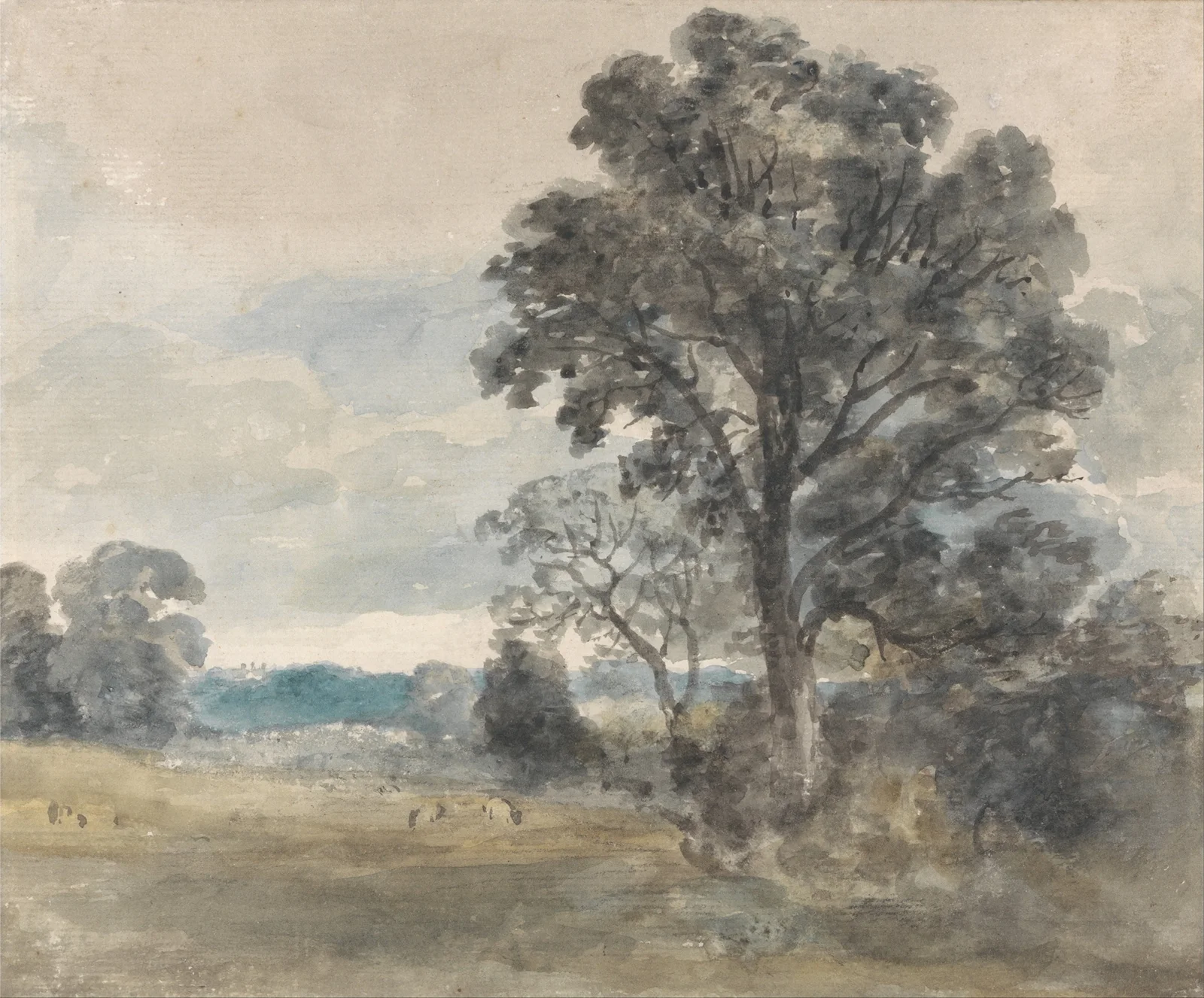 Landscape at East Bergholt av John Constable