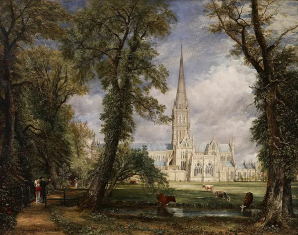 Salisbury Cathedral from the Bishop’s Garden av John Constable