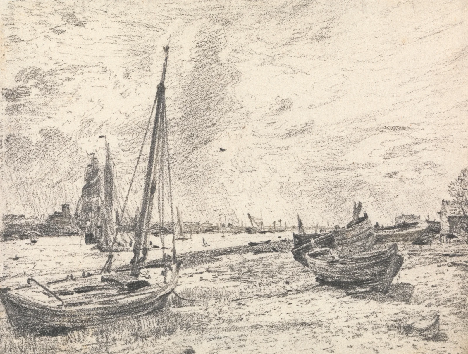 Shipping on the Thames av John Constable