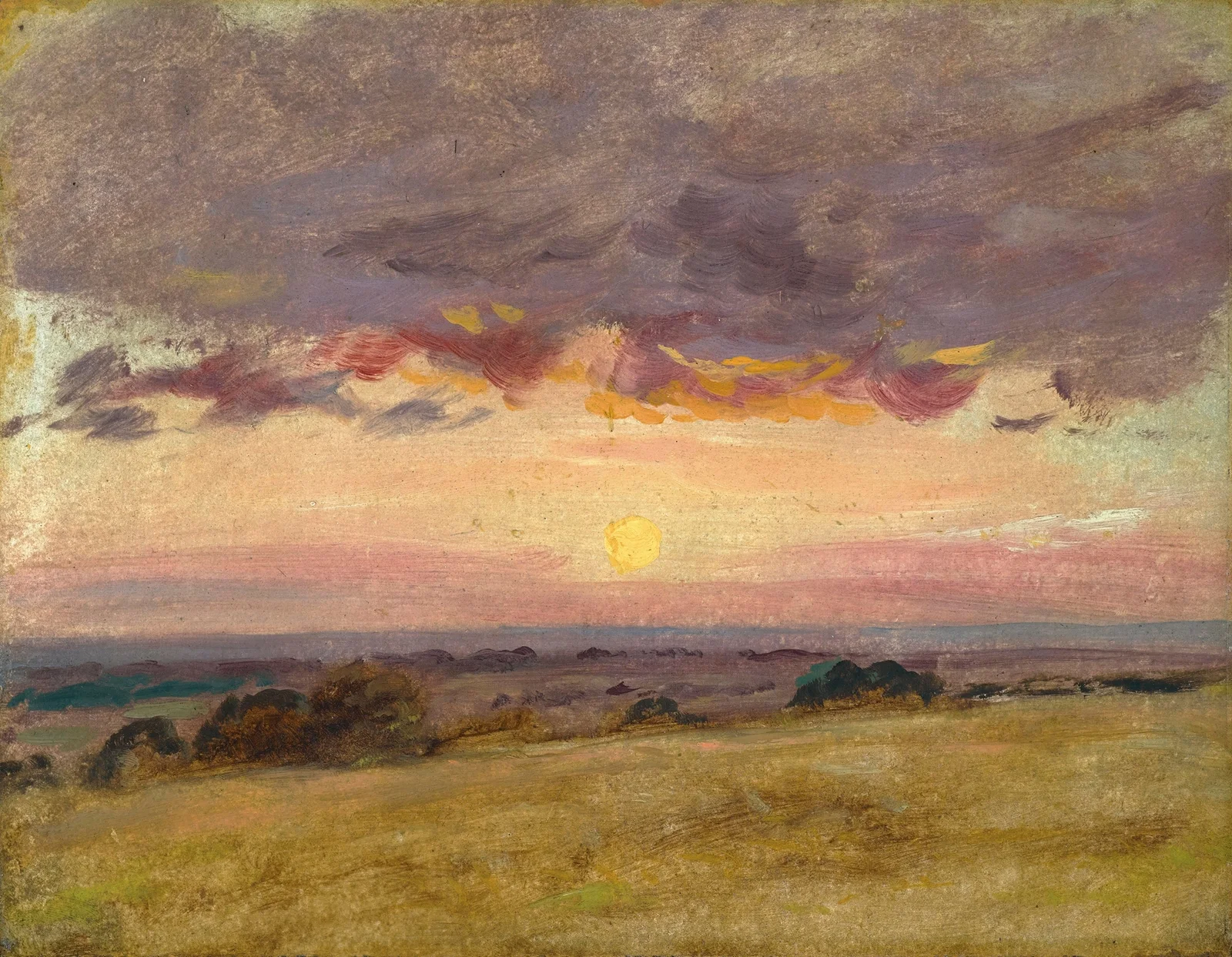 Summer Evening With Storm Clouds av John Constable