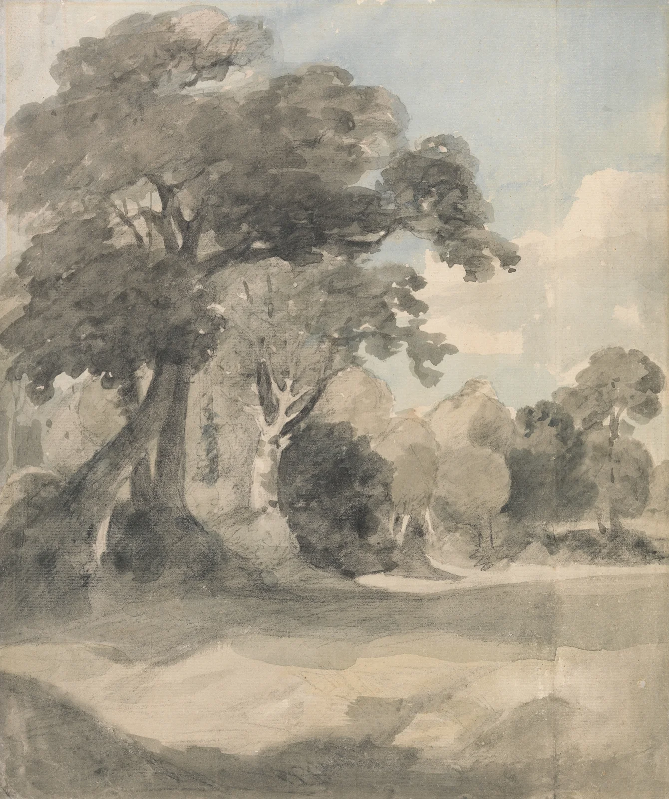 Trees in a Meadow av John Constable