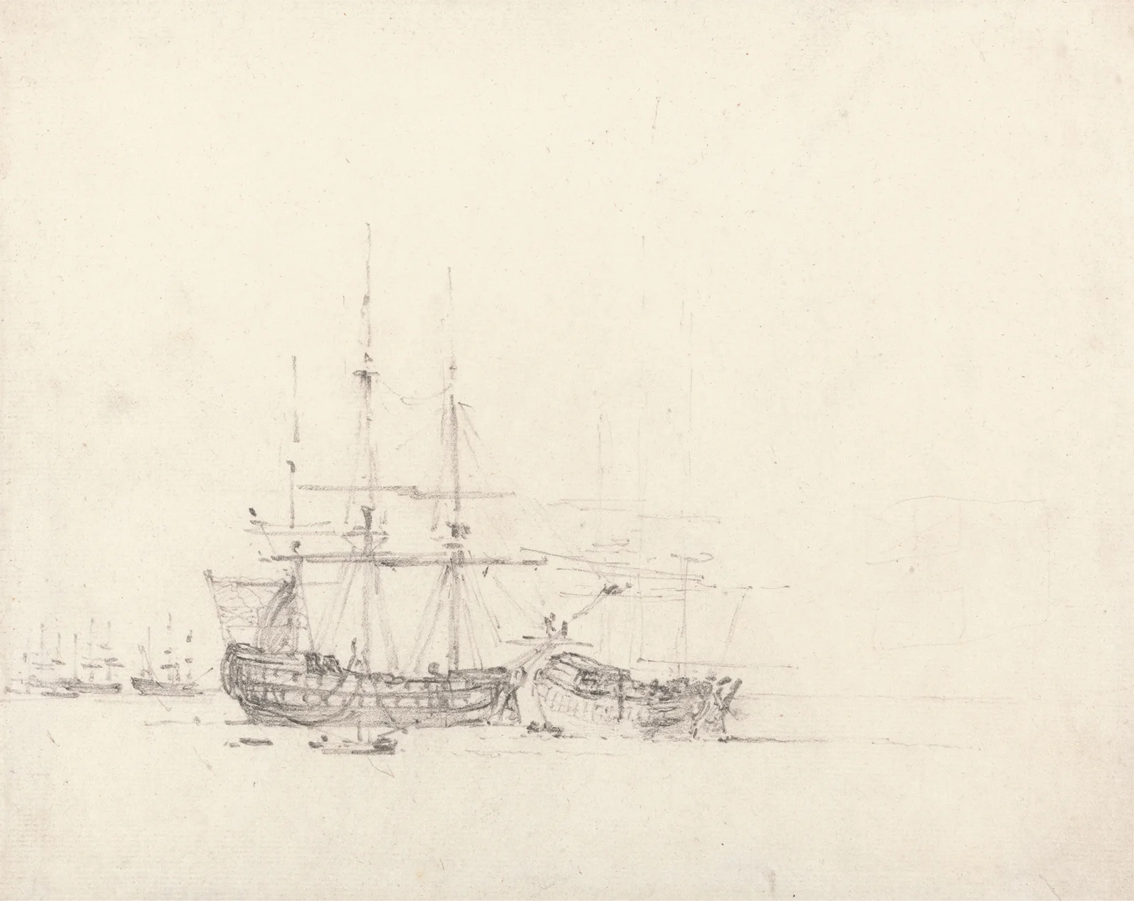 Two Ships at Anchor av John Constable