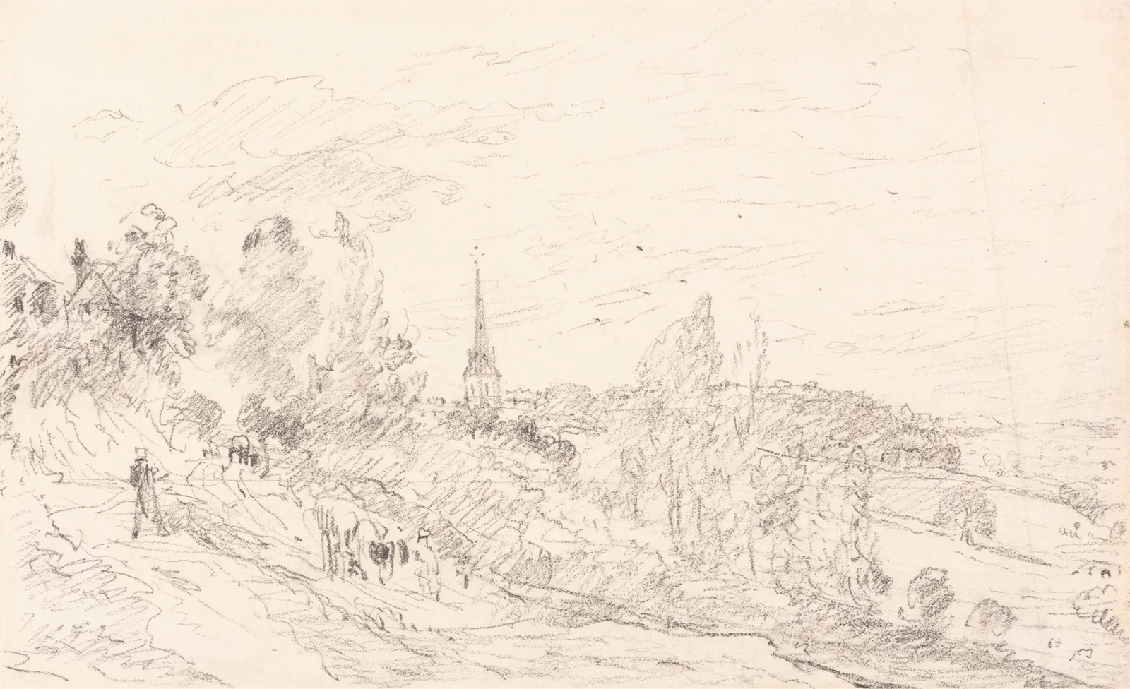 View near Arundel av John Constable