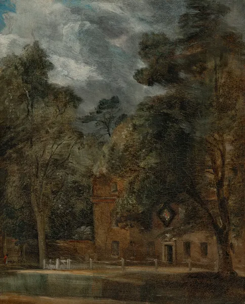 West Lodge, East Bergholt, with a hatchment av John Constable