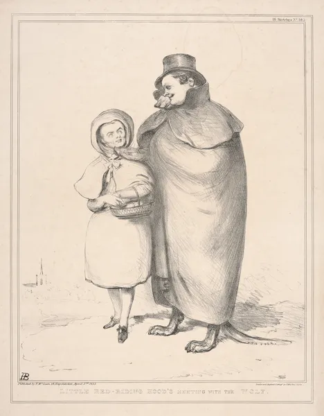 Little Red-Riding Hood’s meeting with the wolf av John Doyle