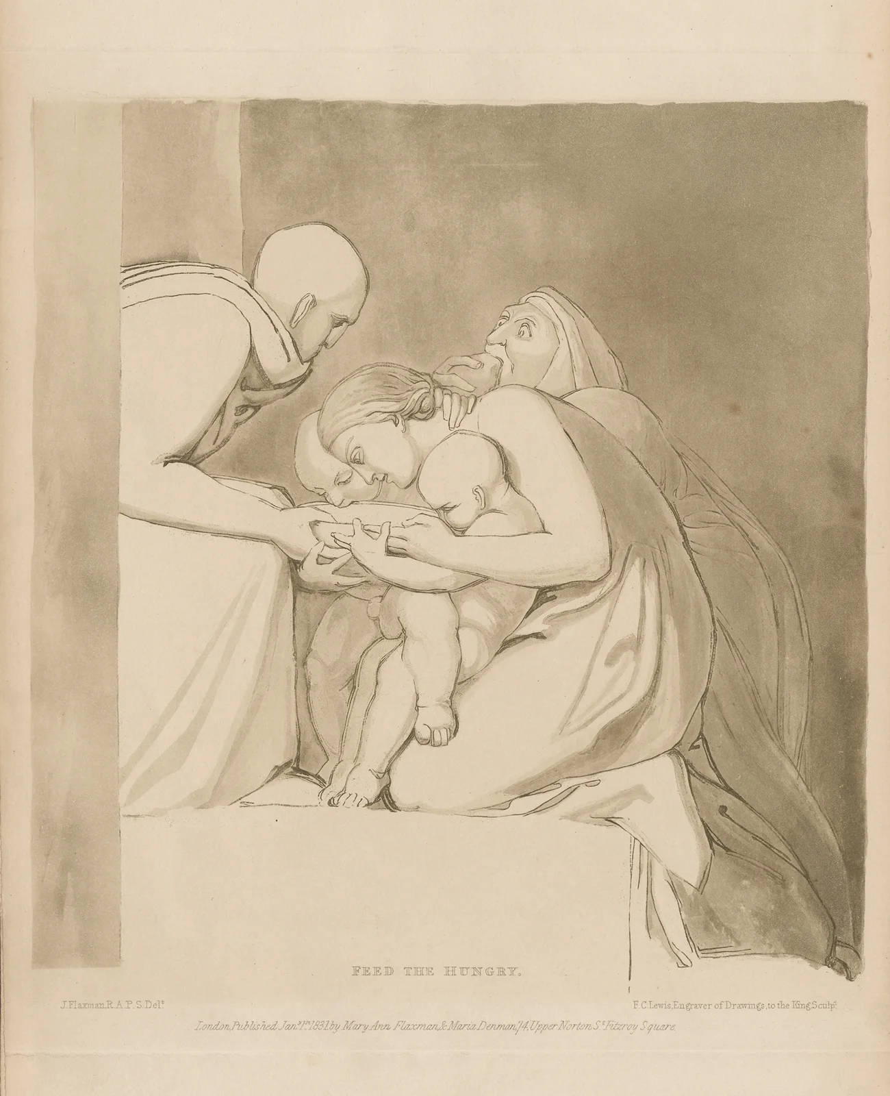 Feed the hungry av John Flaxman