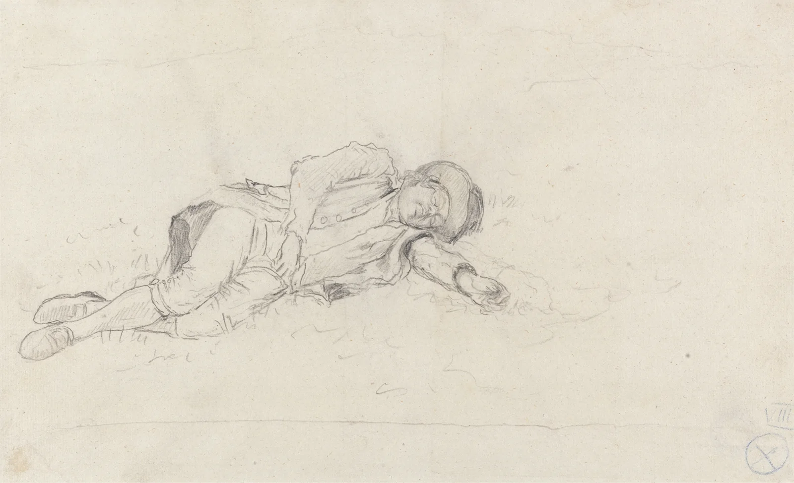 Man Sleeping Outdoors av John Glover