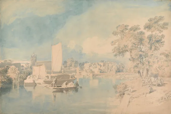 The Thames at Isleworth av John Glover
