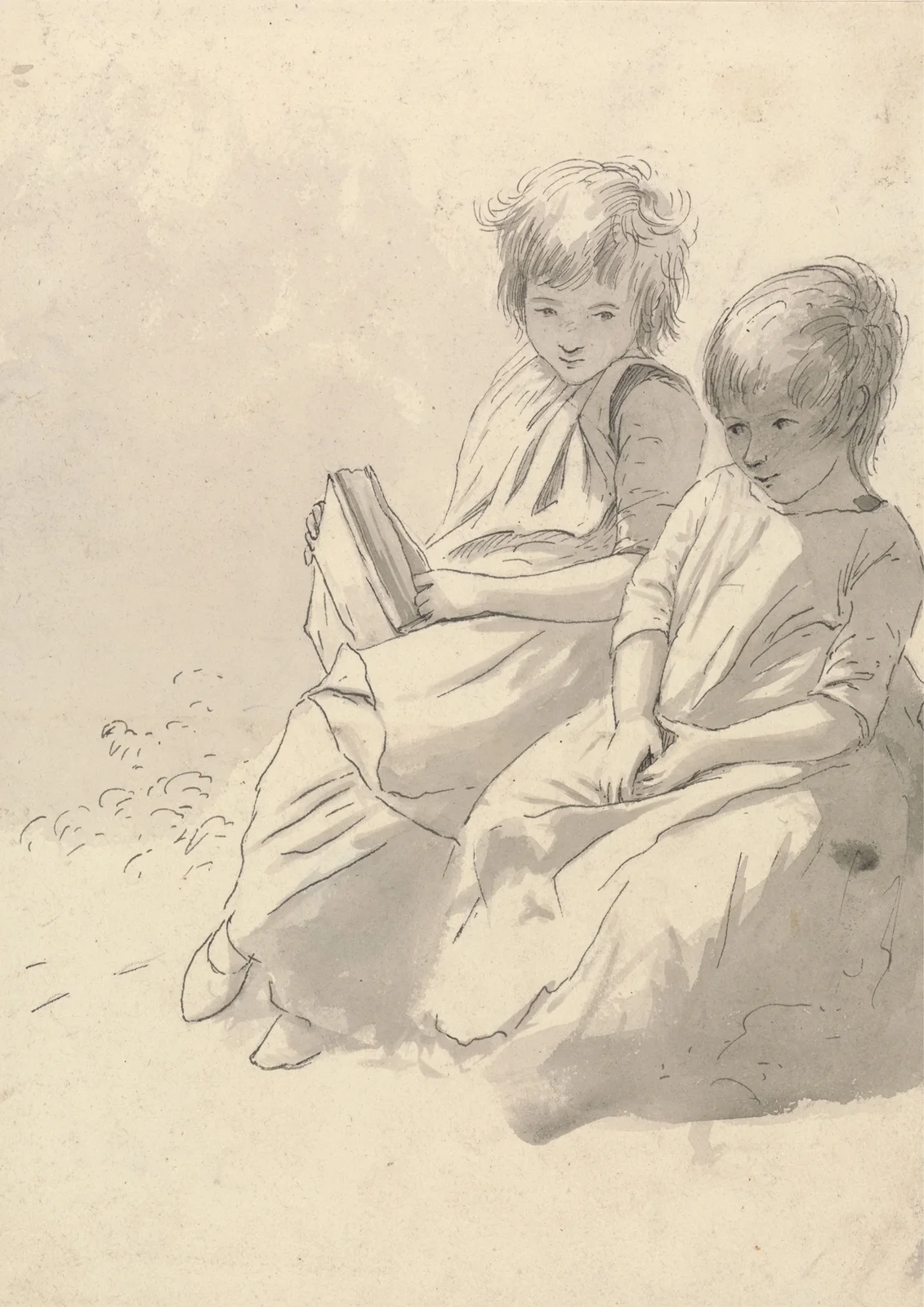 Two Little Girls av John Glover