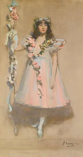 The Garlanded Girl 1896 av Sir John Lavery