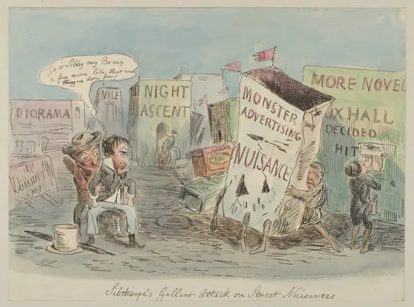 Lilthorpe’s Gallant Attack on Street, Nuisances av John Leech
