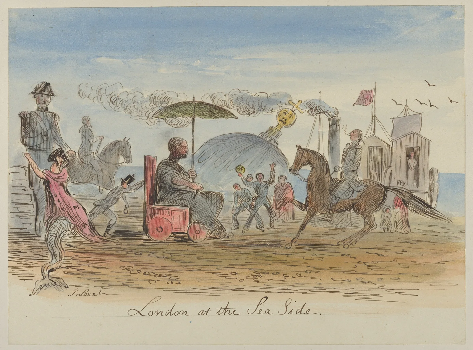 London at the Sea Side av John Leech
