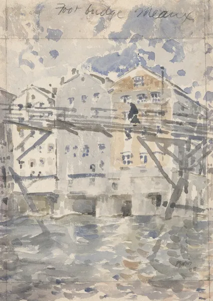 The little Footbridge, Meaux av John Marin