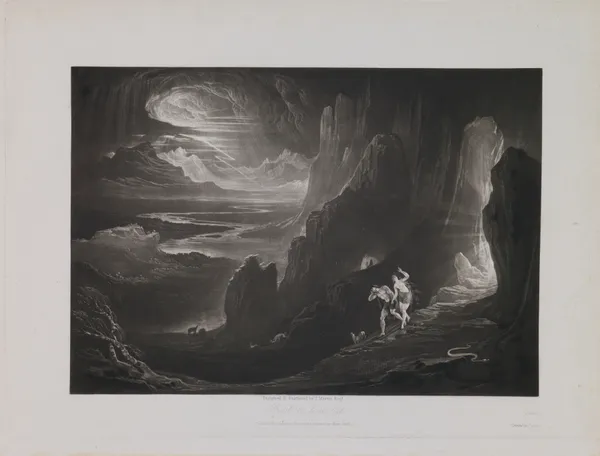 Adam and Eve Driven Out of Paradise (Book 12, Line 641) av John Martin