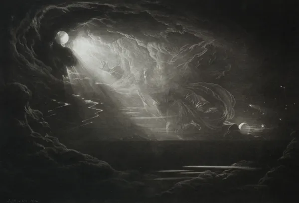 Paradise Lost; The Creation of Light av John Martin