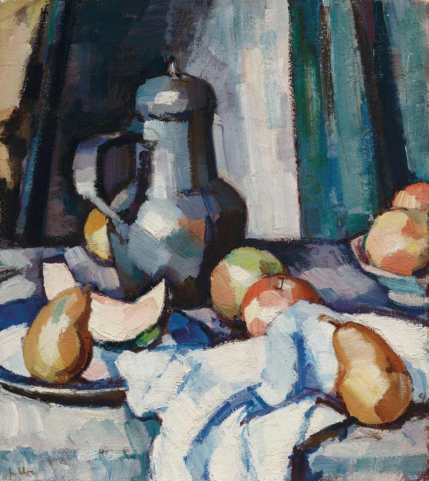 Apples and Pewter Pot av Samuel John Peploe