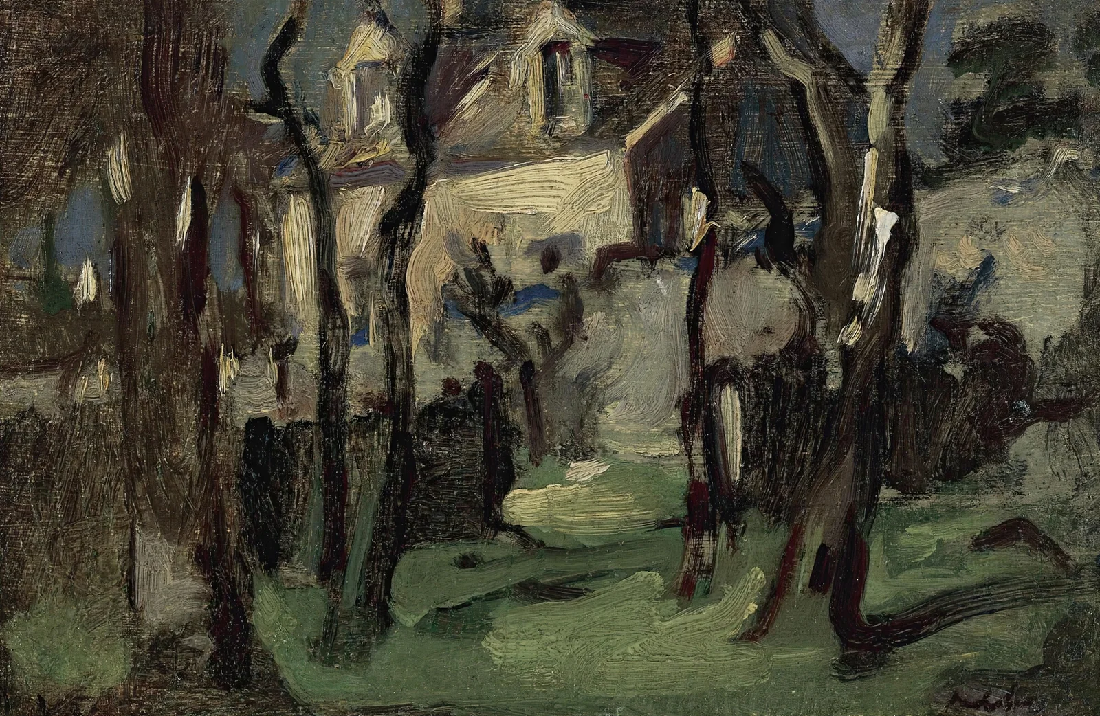 Cottage At Corstorphine av Samuel John Peploe