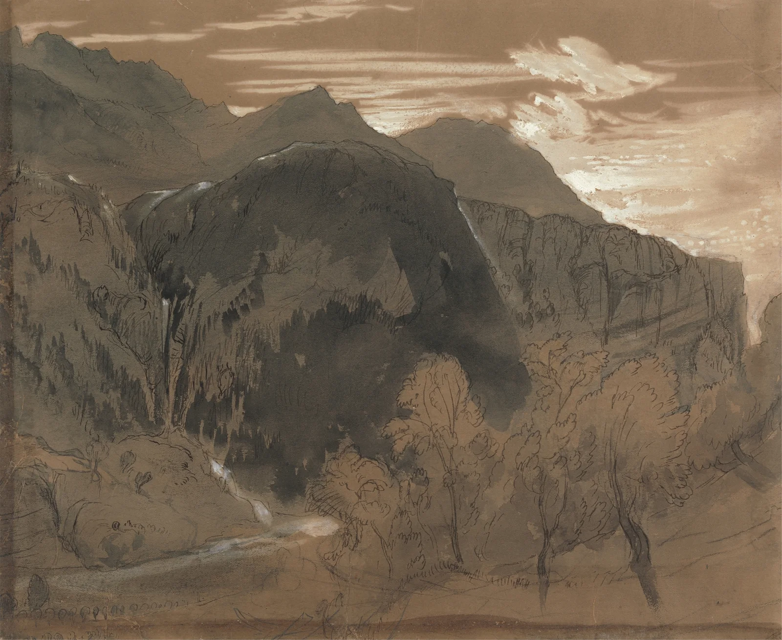 Mountainous Landscape. av John Ruskin