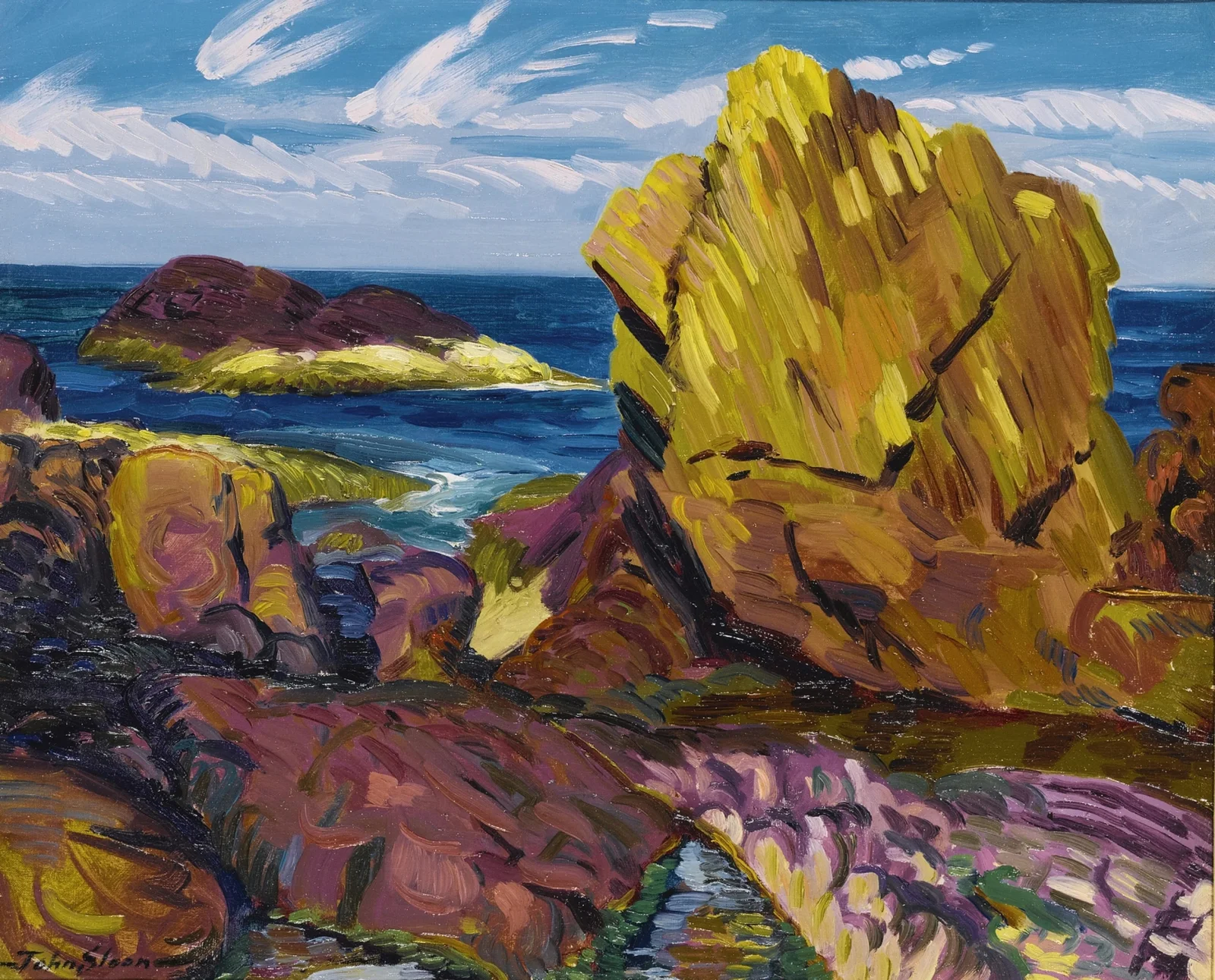 Yellow Rock, Gloucester av John Sloan