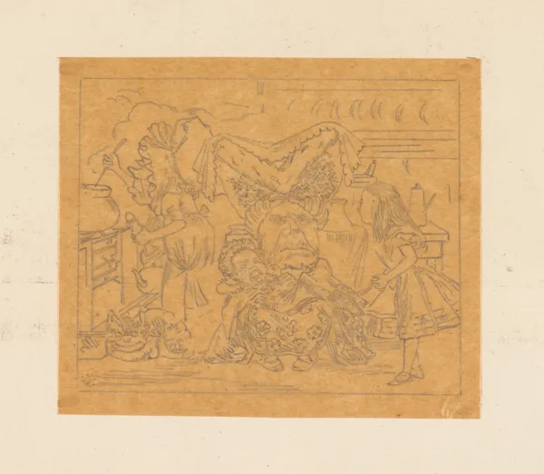 Tracing of the Duchess in the kitchen av Sir John Tenniel