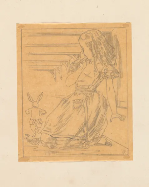 Tracing of the Rabbit Scurried av Sir John Tenniel