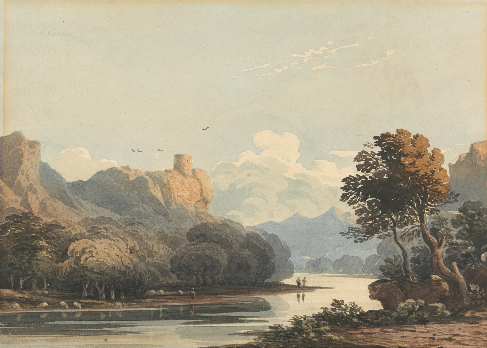 Landscape with a Distant Tower av John Varley