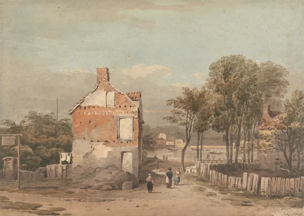 The Thames Near the Penitentiary, Millbank, London av John Varley