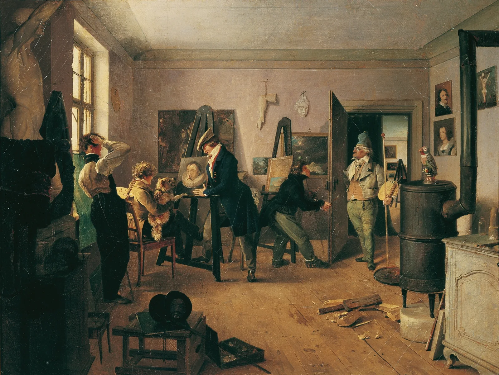 Das Scholarenzimmer av Josef Danhauser