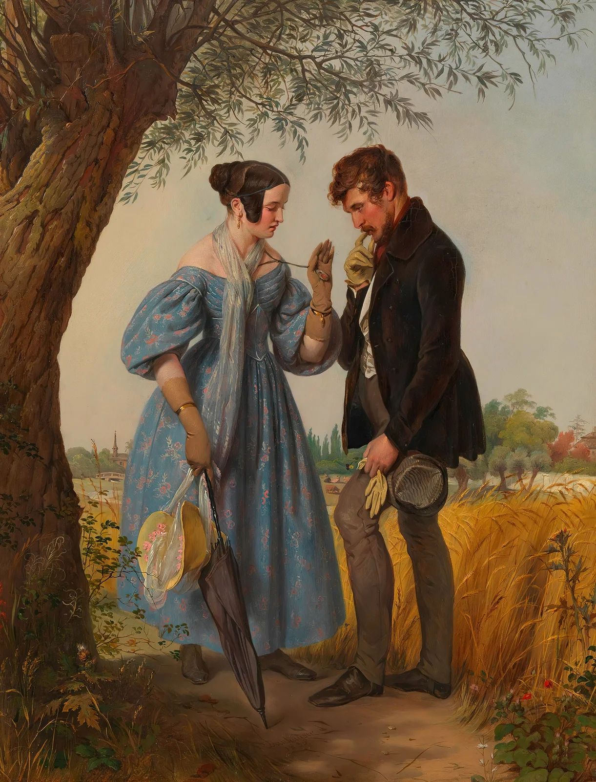Die Begegnung av Josef Danhauser