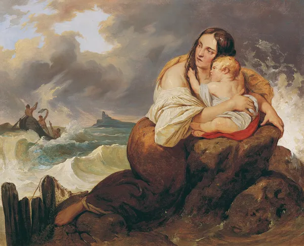 Die Schiffbrüchige av Josef Danhauser