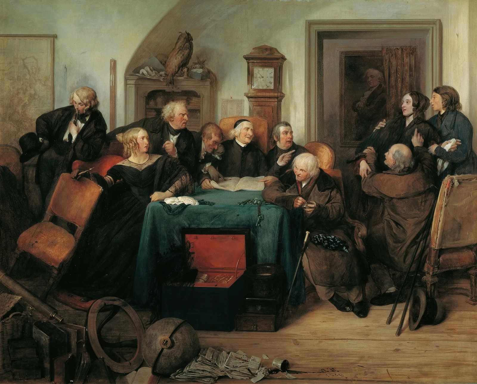 Die Testamentseröffnung av Josef Danhauser