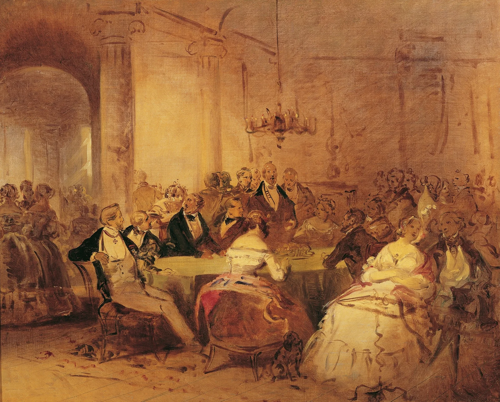 Gesellschaftsszene av Josef Danhauser
