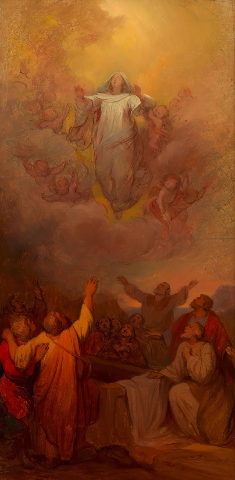 Mariae Himmelfahrt (Entwurf für das Altarbild in Esztergom (Gran)) av Josef Danhauser