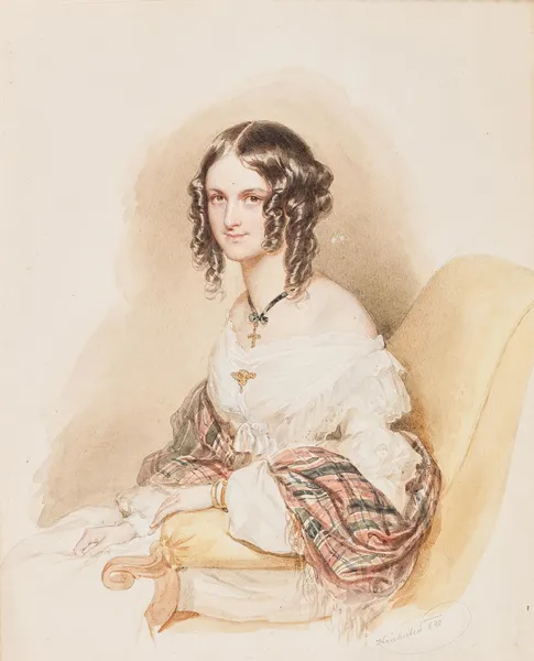 Frauenporträt, 1840 av Josef Kriehuber