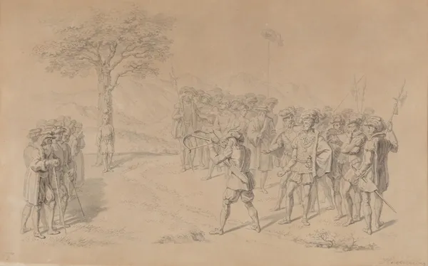 Szene aus Wilhelm Tell av Josef Kriehuber